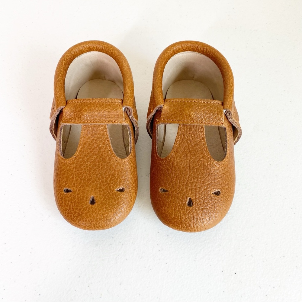 Monkey Feet Leather Mary Jane Shoes Brown Size 18-24 Months